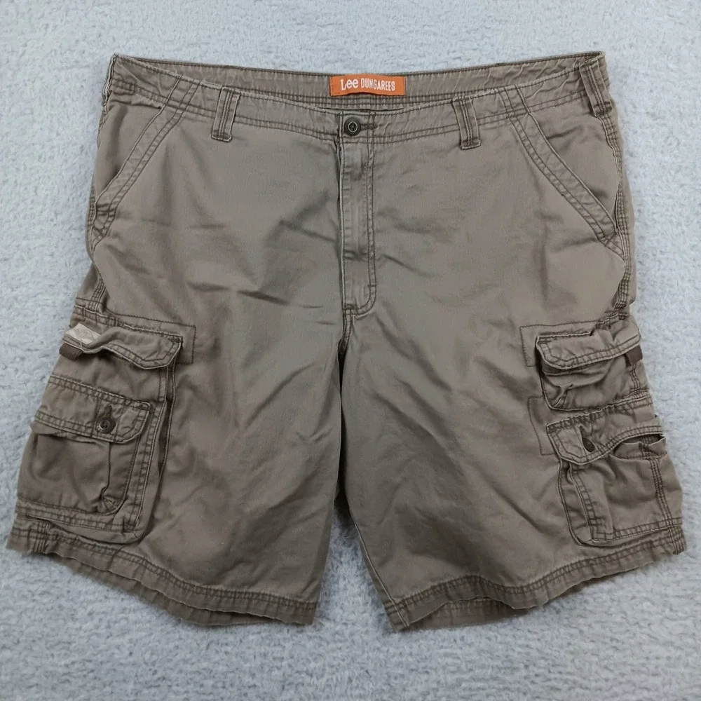 Lee Cargo Short Dungarees Mens 42 Tan Multi-Pocket Twill‎ 2182952